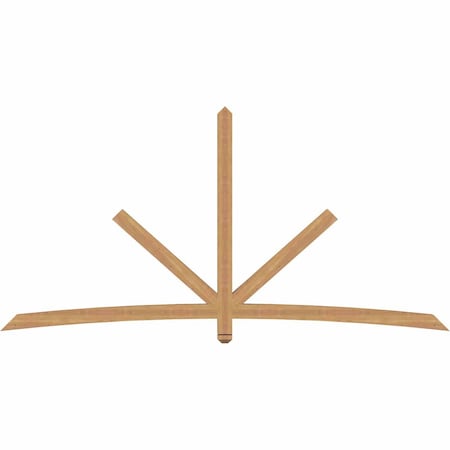 Ekena Millwork Alberta Timber Gable Bracket, Western Red Cedar, 108"W x 54"H x 3 1/2"D x 3 1/2"F, 12/12 Pitch GBW108X54X0404ALB00SWR